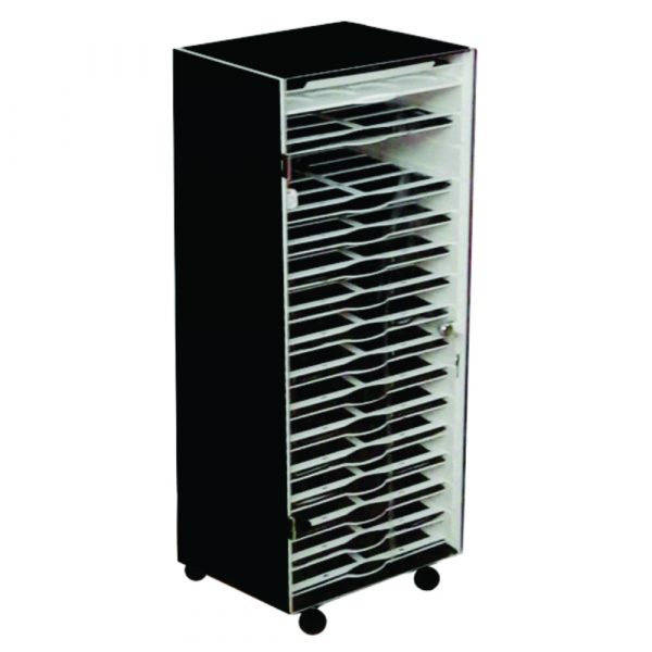 optical frame storage trolley