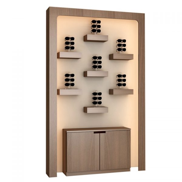 eyeglass wall display unit